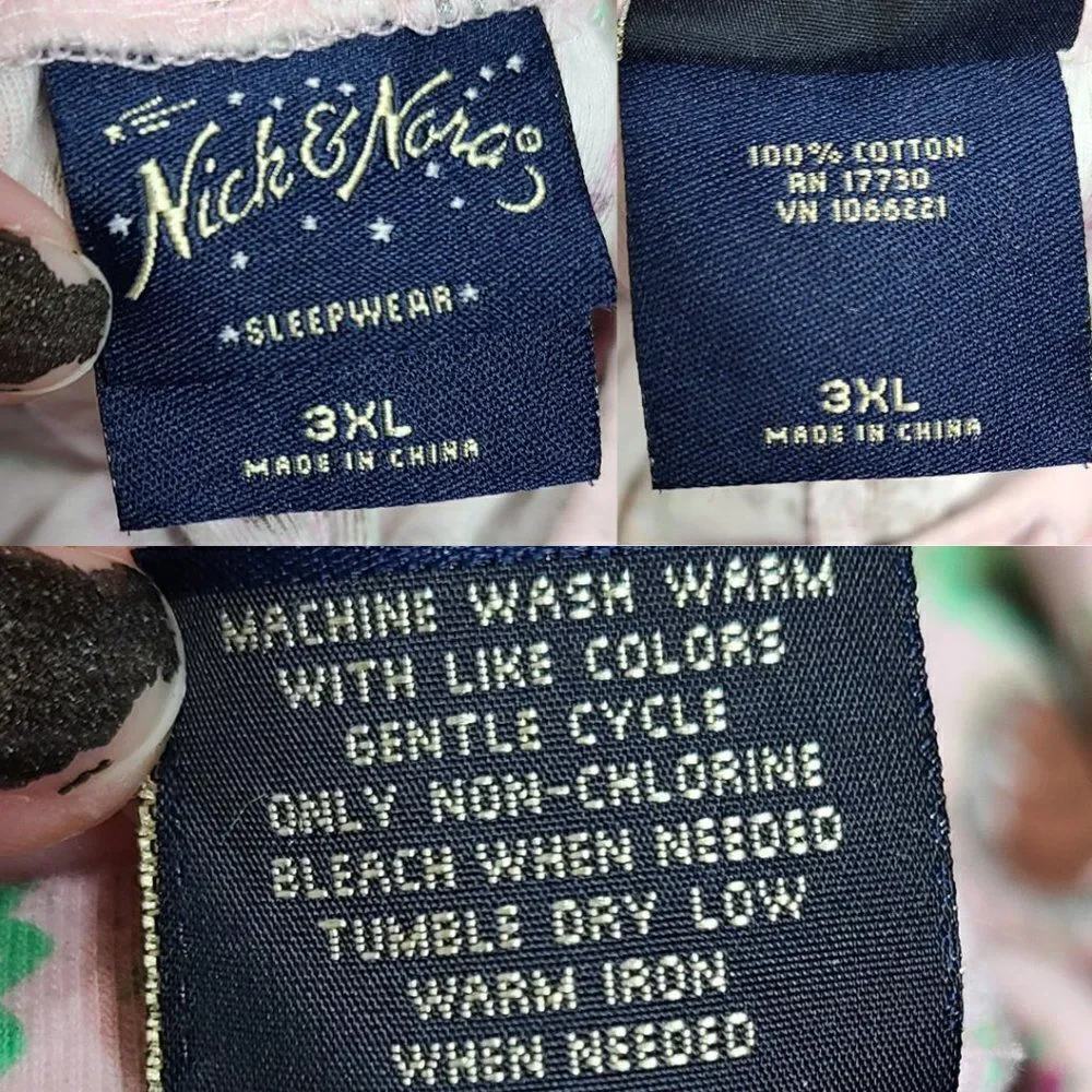 Nick & Nora Chocoholic Pajamas Plus Size 3XL Y2k New With Tags NWT
